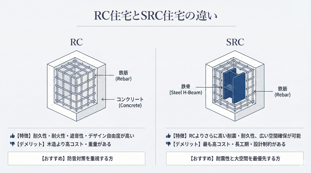 RC住宅とSRC住宅の違い